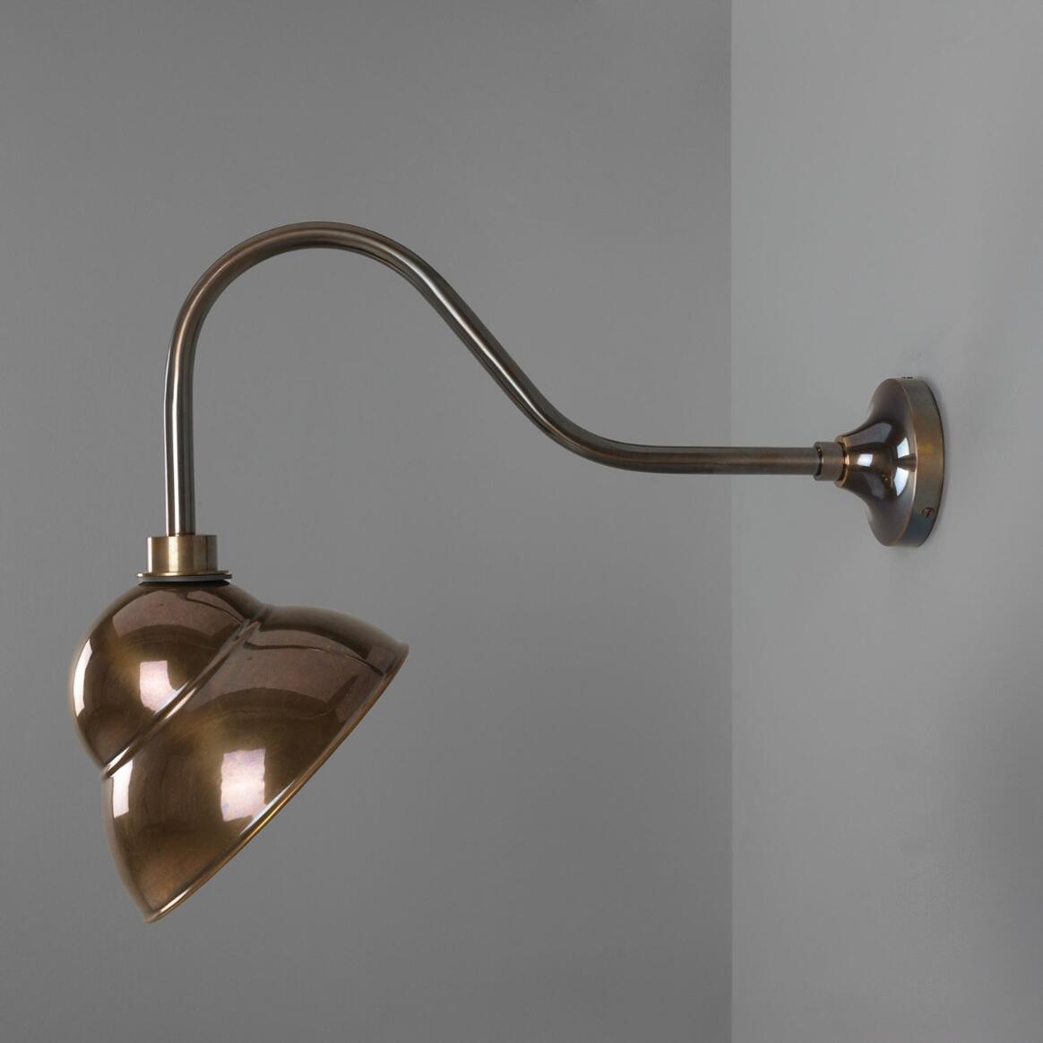Mullan - Sanford Vintage Brass Outdoor Sign Light 24cm IP65 - Antique Brass Finish