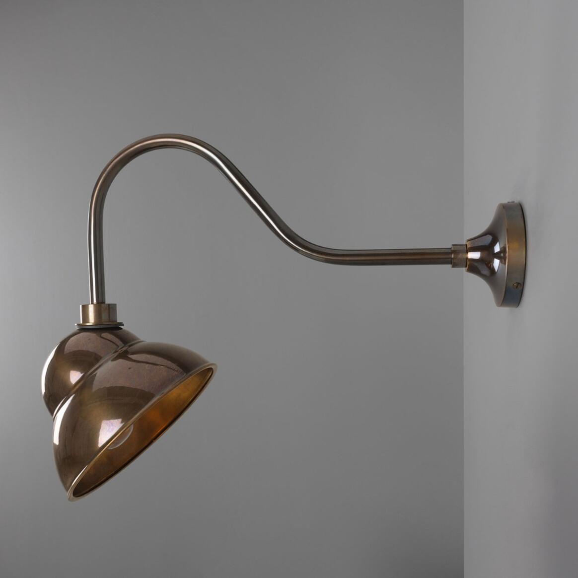 Mullan - Sanford Vintage Brass Outdoor Sign Light 24cm IP65 - Antique Brass Finish