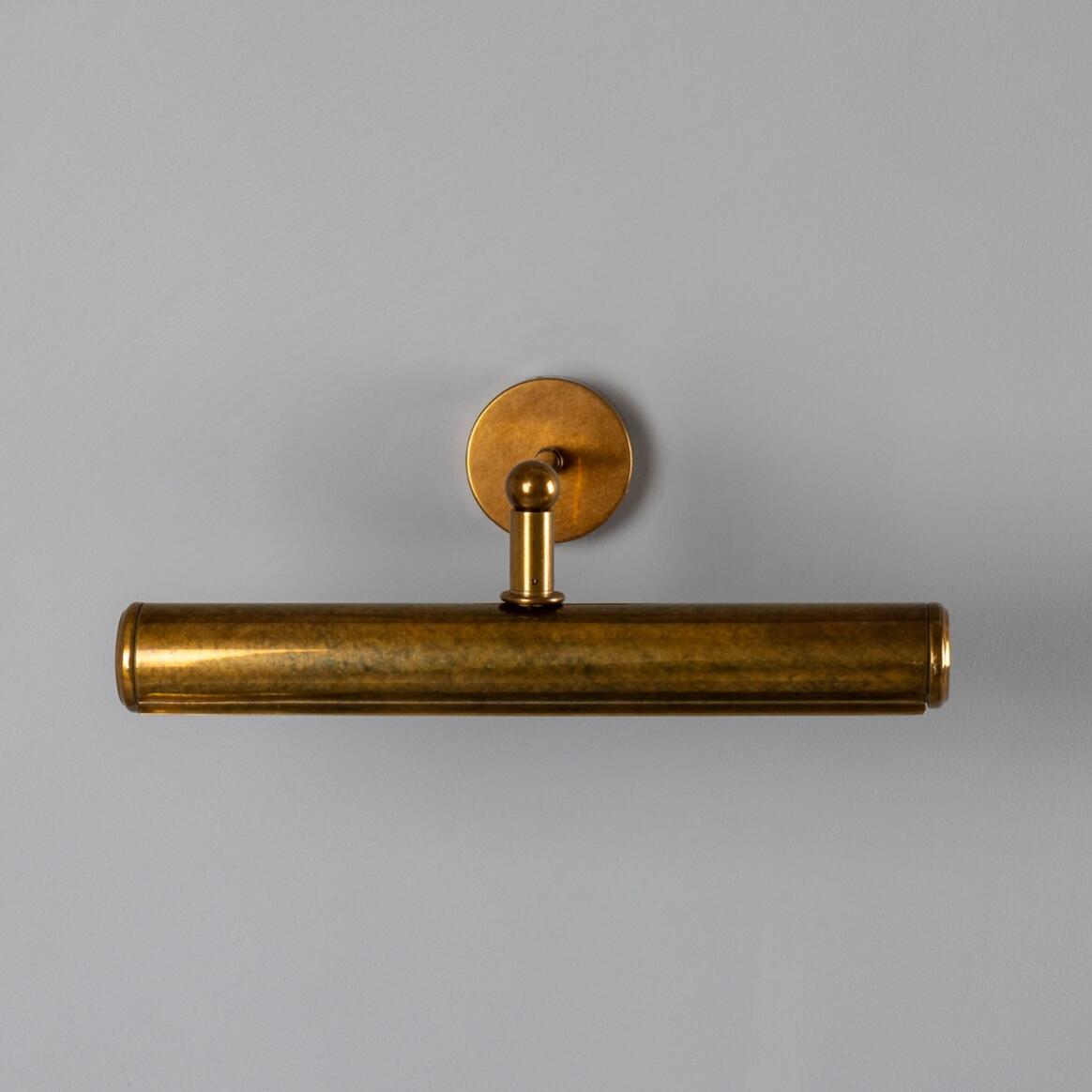 Mullan - Galle Fixed-Arm Solid Brass Picture Light 35.5cm IP65 - Antique Brass Finish