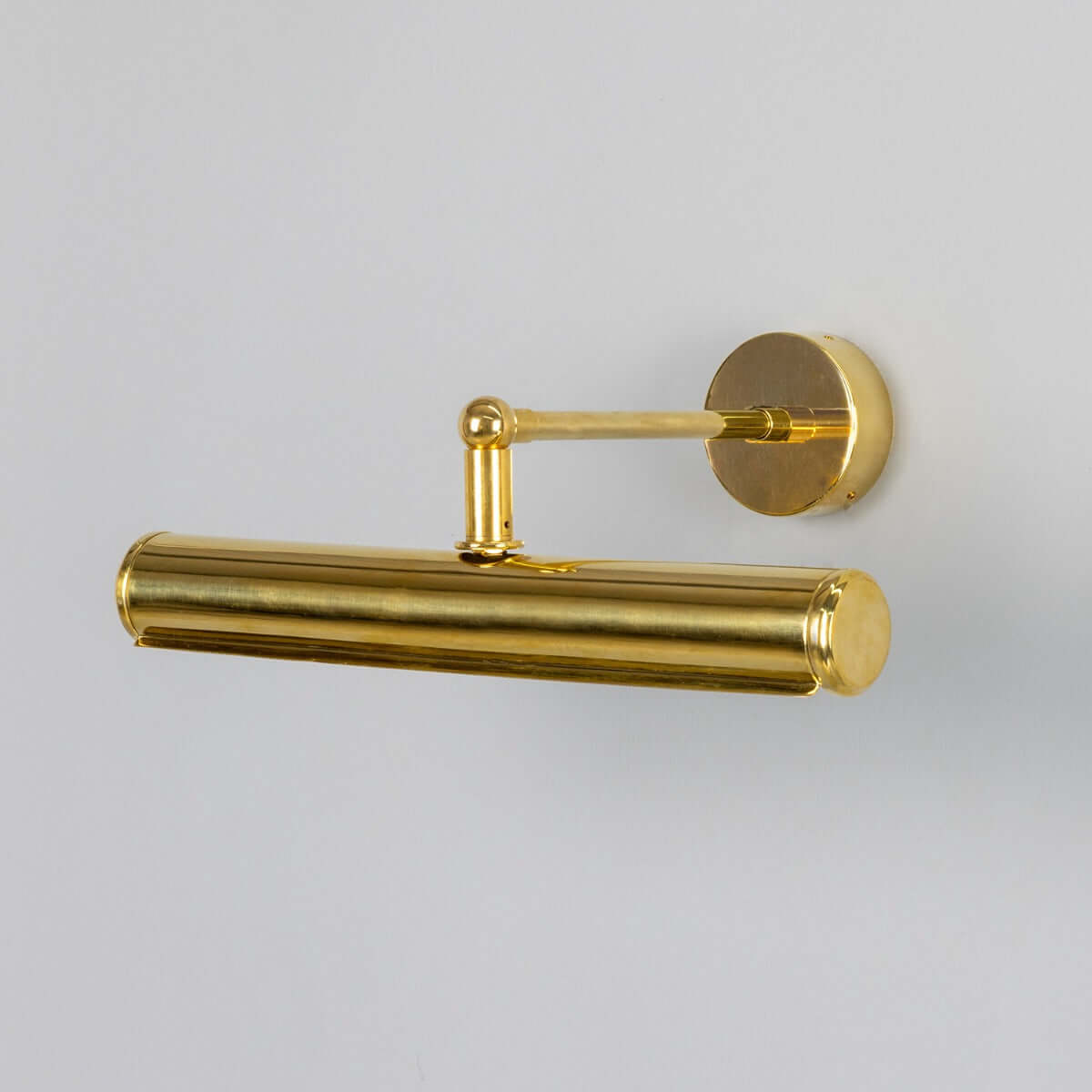 Mullan - Galle Fixed-Arm Solid Brass Picture Light 35.5cm IP65 - Natural Brass Finish