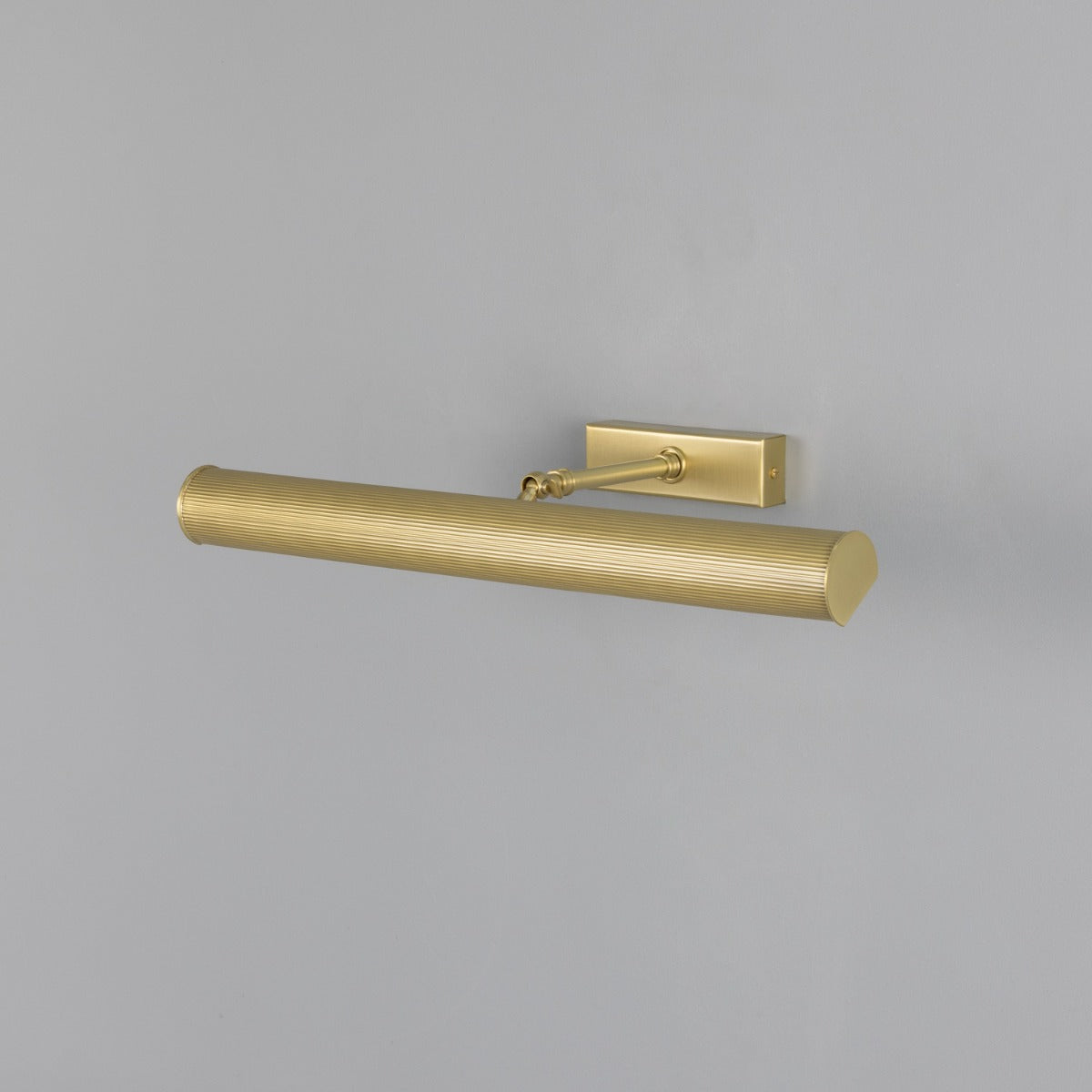 Mullan - Cambridge Adjustable Reeded Brass Picture Light 50.5cm IP20 - Satin Brass Finish