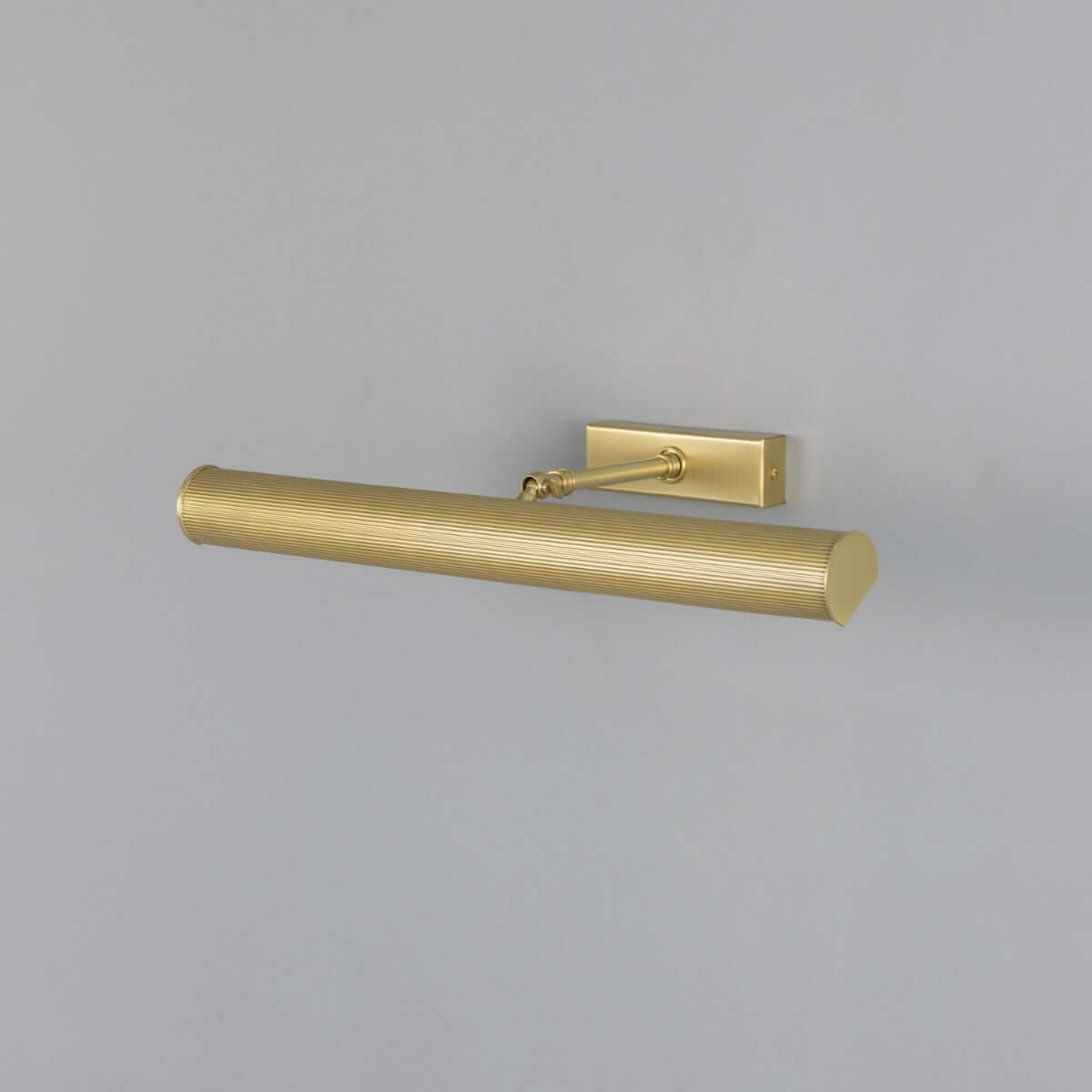 Mullan - Cambridge Adjustable Reeded Brass Picture Light 50.5cm IP20 - Satin Brass Finish