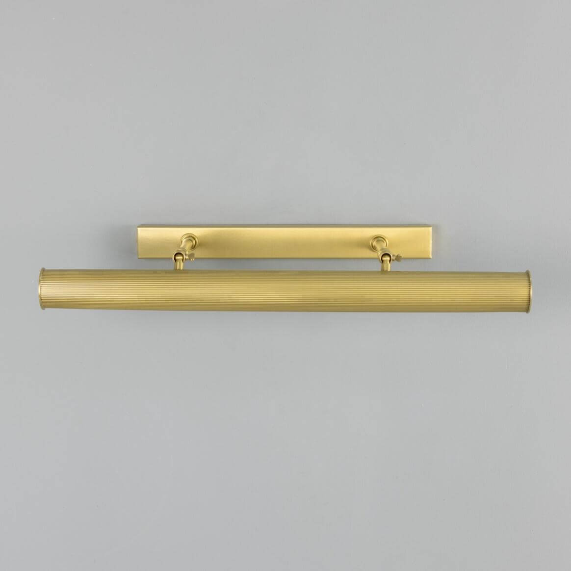 Mullan - Cambridge Adjustable Reeded Brass Picture Light 60.5cm IP20 - Satin Brass Finish