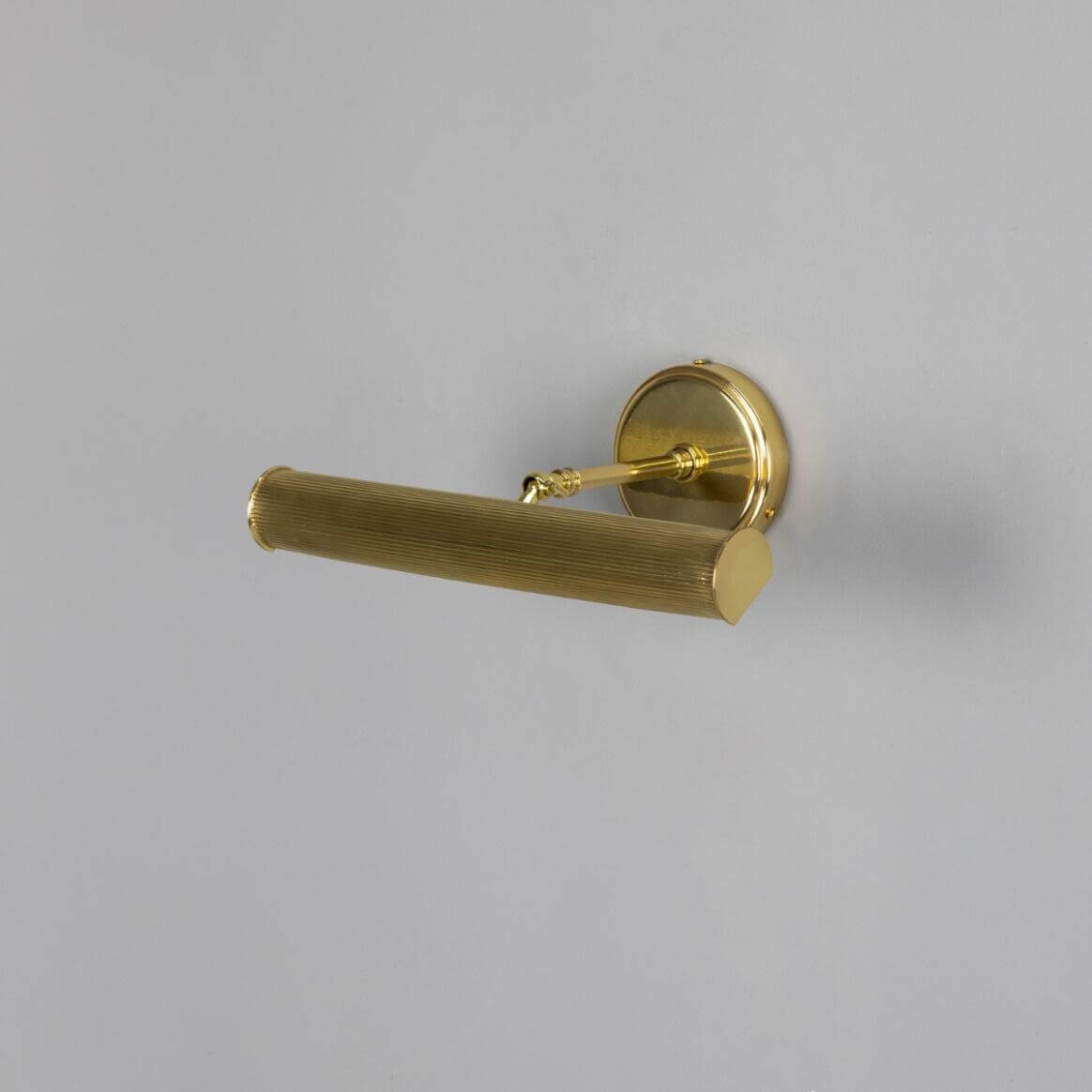 Mullan - Bilbury Adjustable Reeded Brass Picture Light 35.5cm IP20 - Polished Brass Finish