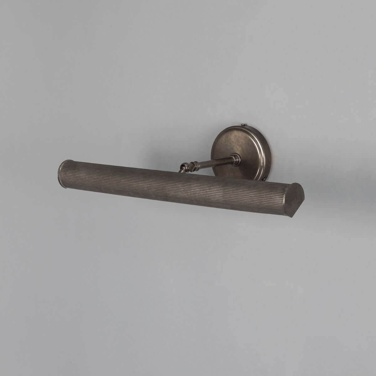 Mullan - Bilbury Adjustable Reeded Brass Picture Light 50.5cm IP20 - Antique Silver Finish