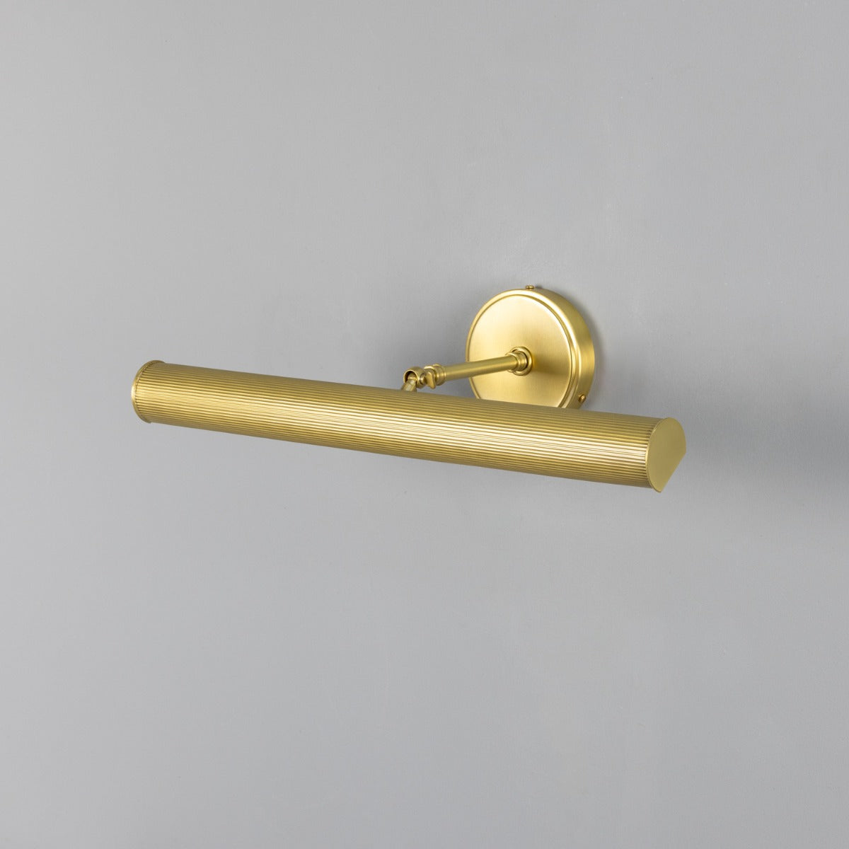 Mullan - Bilbury Adjustable Reeded Brass Picture Light 50.5cm IP20 - Satin Brass Finish