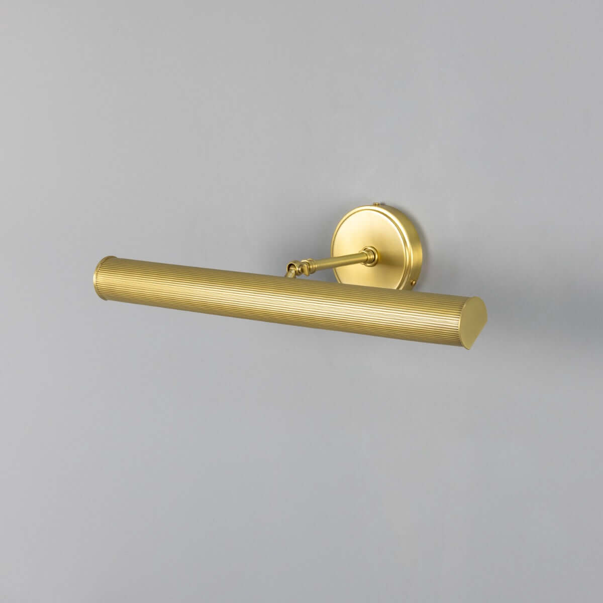 Mullan - Bilbury Adjustable Reeded Brass Picture Light 50.5cm IP20 - Satin Brass Finish