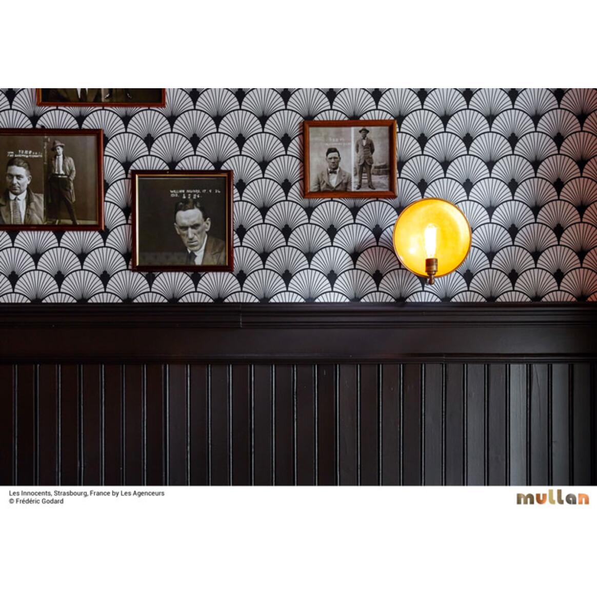 Mullan - Chulainn Industrial Brass Dish Wall Light 25cm IP20 - Satin Brass Finish