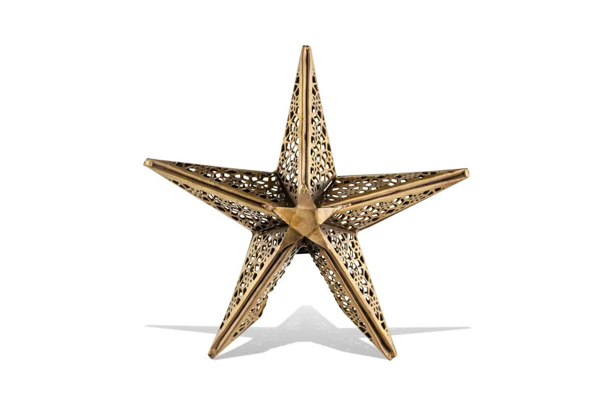Nkuku Bishakha Star Brass Tree Topper