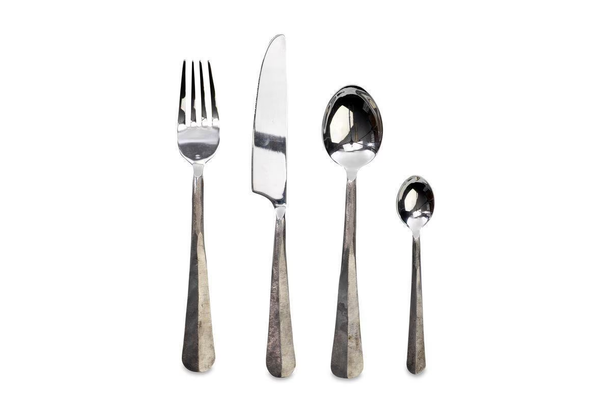 Nkuku - Osko Cutlery Set - Brushed Silver (Set of 16)
