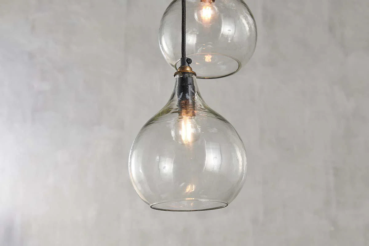 Nkuku Ziva Recycled Glass 3 Piece Cluster Pendant