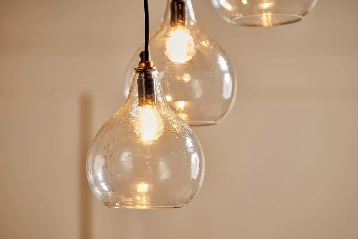 Nkuku Ziva Statement Recycled Glass 6 Piece Cluster Pendant