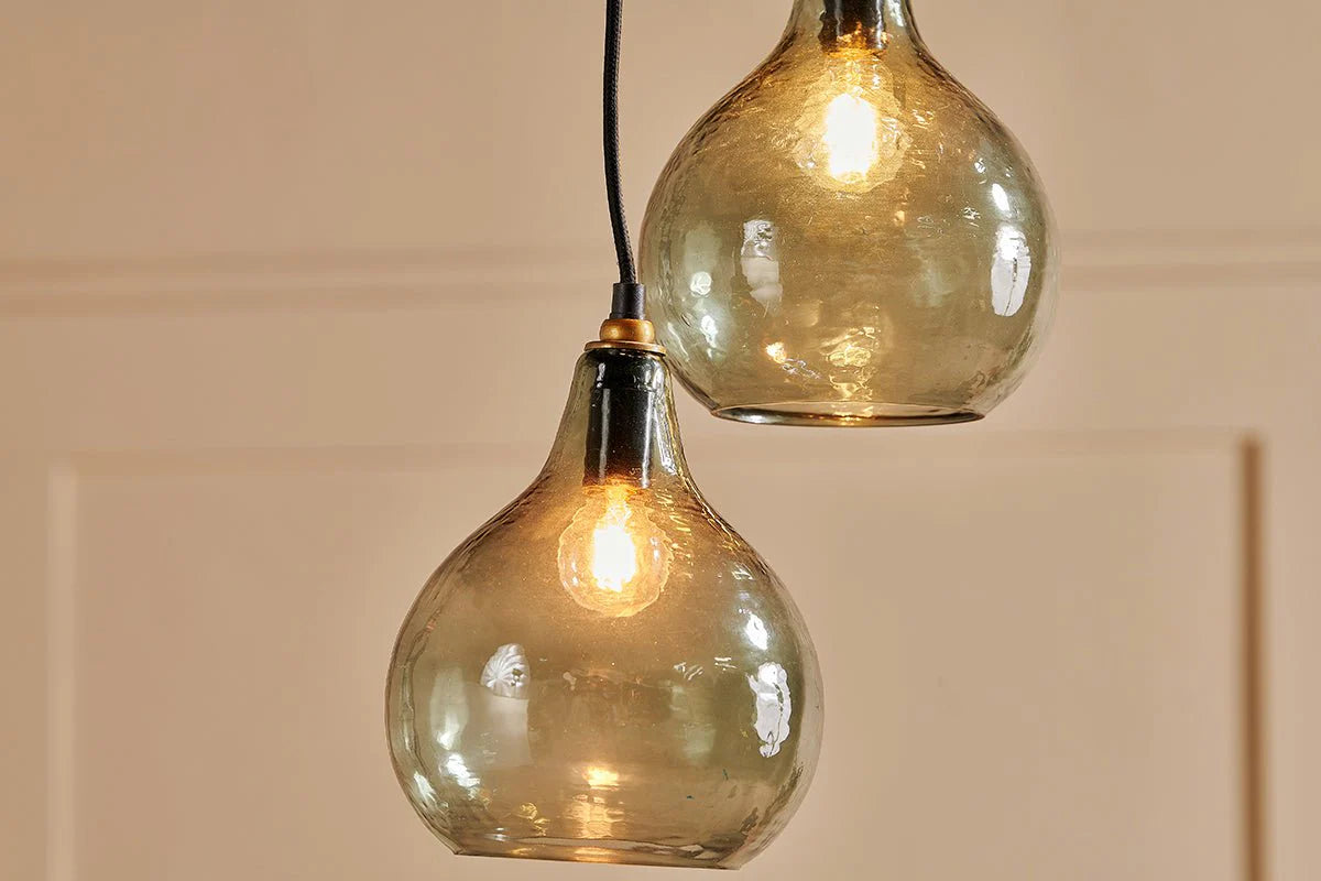Nkuku Ziva Statement Recycled Glass 6 Piece Cluster Pendant