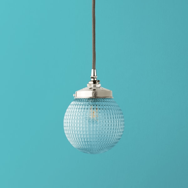 Pooky - Espere Pendant Light Shade - Smaller - Clear Waffle Glass