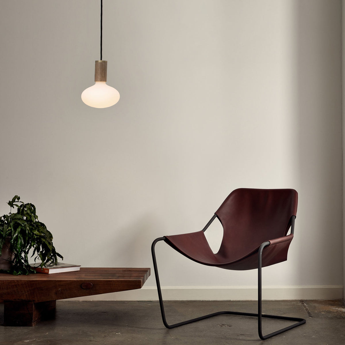 Tala Oval Dim-to-Warm Pendant Light in Oak