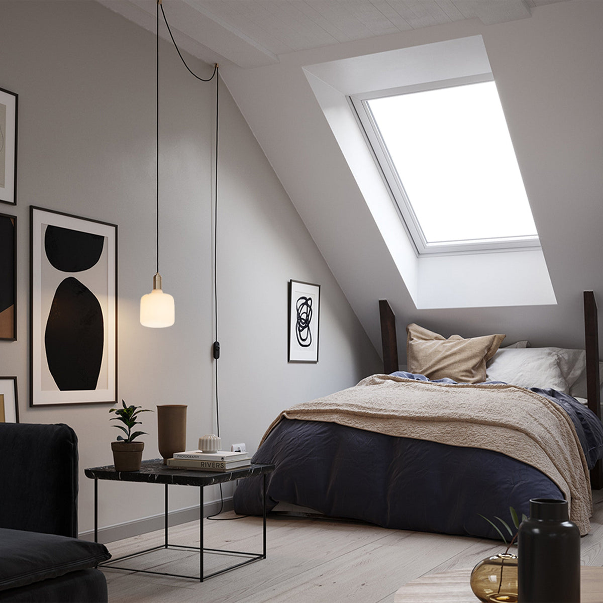 Tala Oblo Plug-In Pendant in Graphite