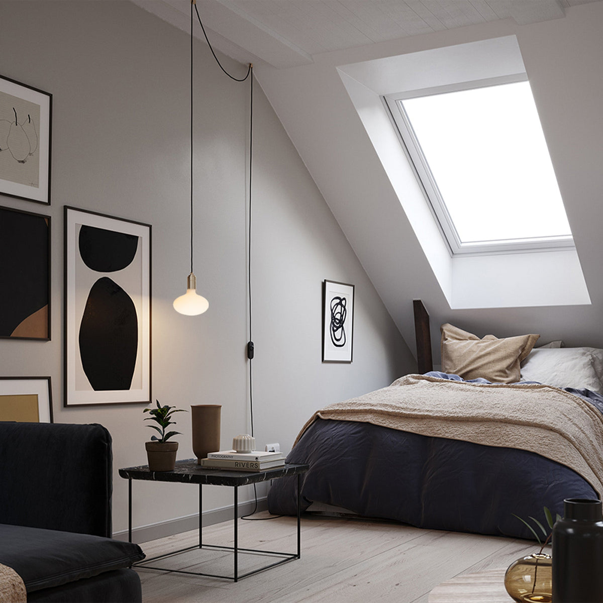 Tala Oval Dim-to-Warm Plug-In Pendant in Brass