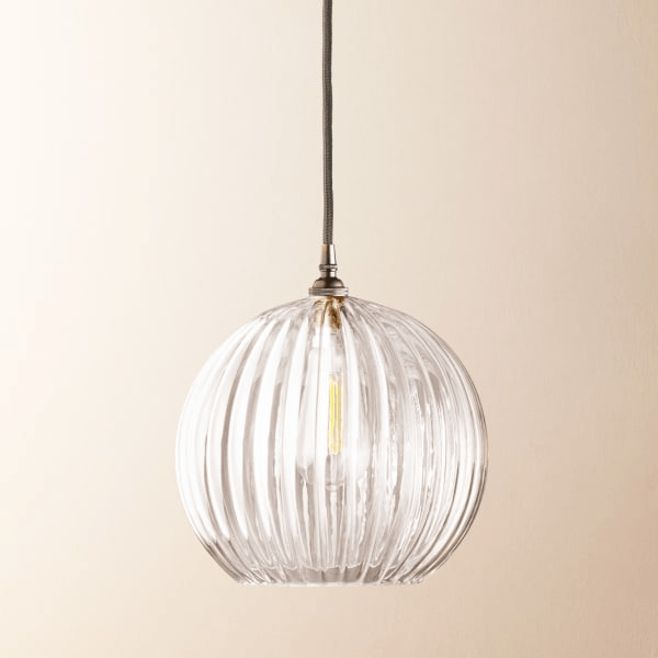 Pooky - Pumpkin Pendant Light Shade - Larger - Clear Glass