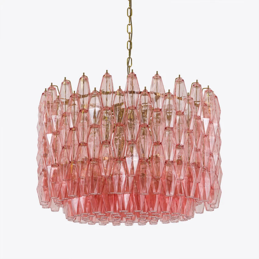 Pure White Lines Drum Sorrento Chandelier