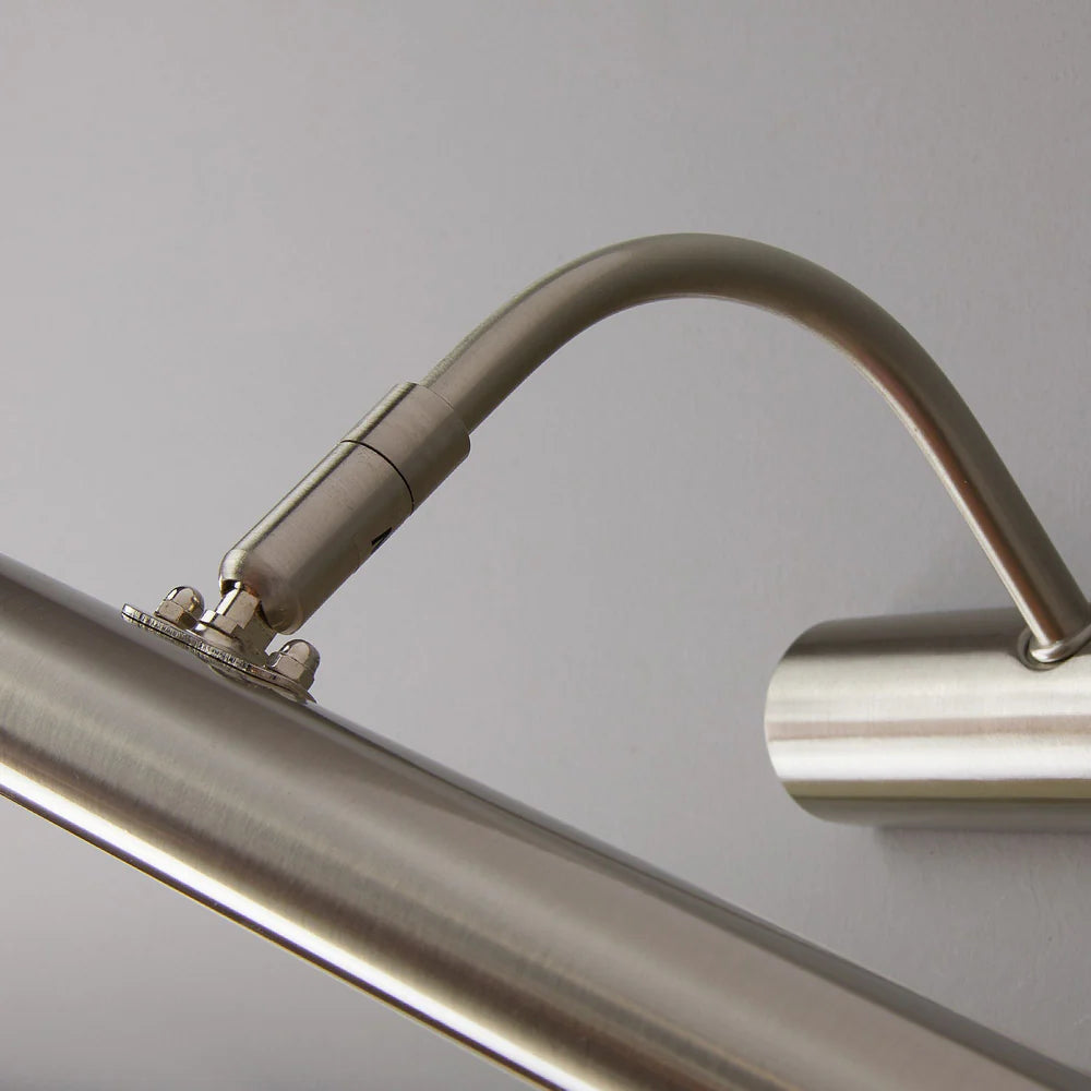 Pooky Larger Turner Picture Wall Light in brushed chrome finish