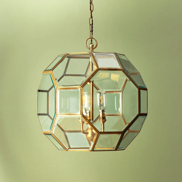 Pooky - Ballina Pendant Light - Brass And Bevelled Glass