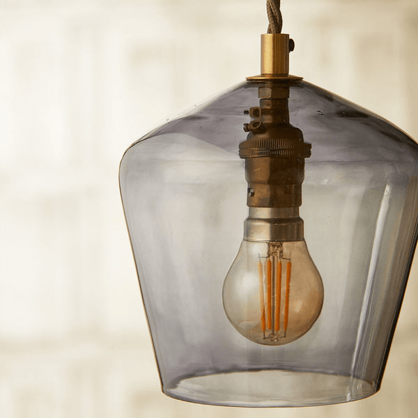 Pooky - Demijohn Pendant Light - Smaller - Grey Blown Glass