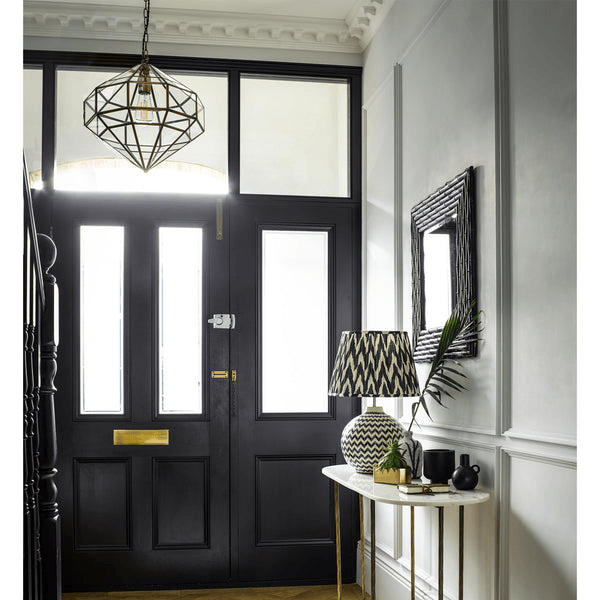 Pooky - Dibble Diamond Shaped Pendant Light - Brass And Glass