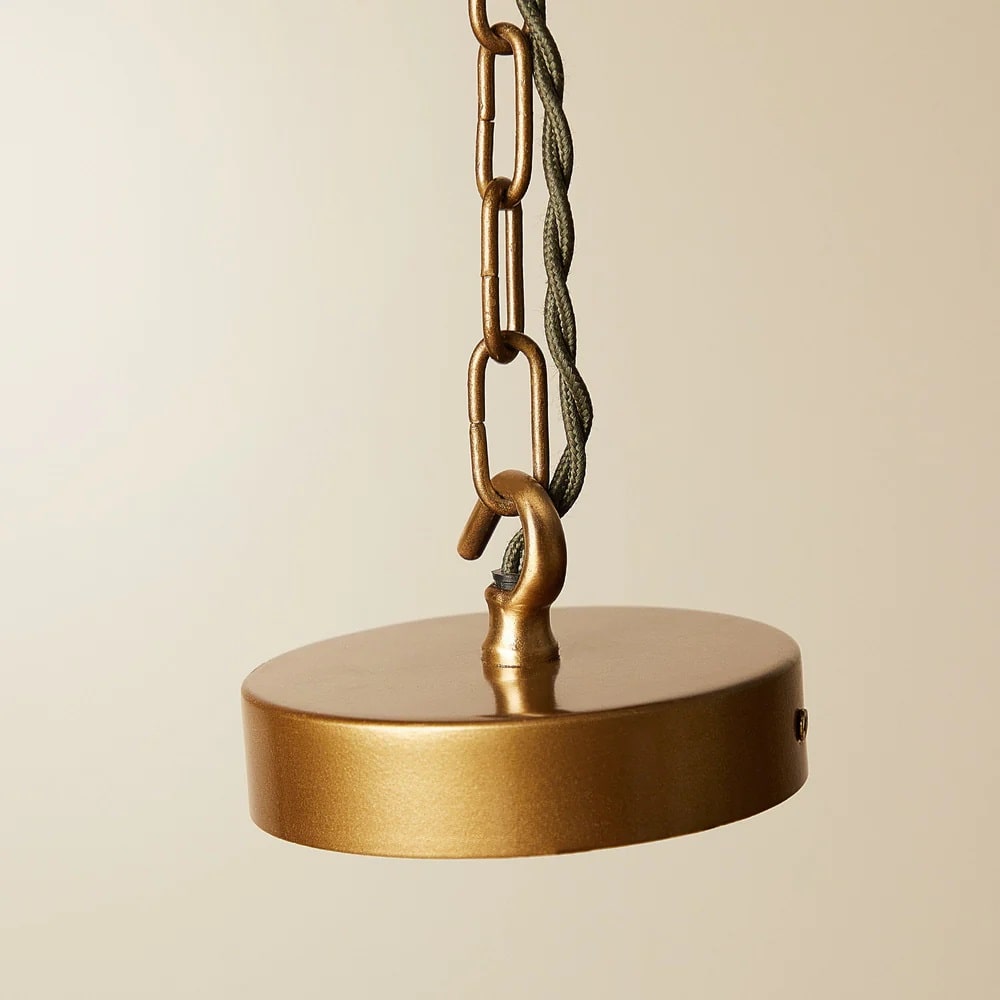 Pooky Killala pendant light in brass and glass