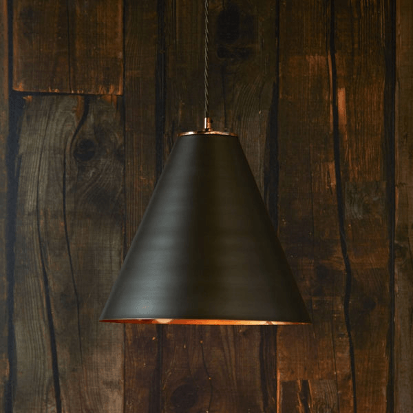 Pooky - Super Stanley Pendant Light - Gunmetal - Copper Interior