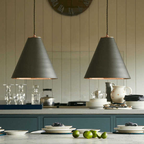 Pooky - Super Stanley Pendant Light - Gunmetal - Copper Interior
