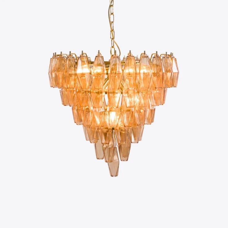 Pure White Lines Asti Chandelier