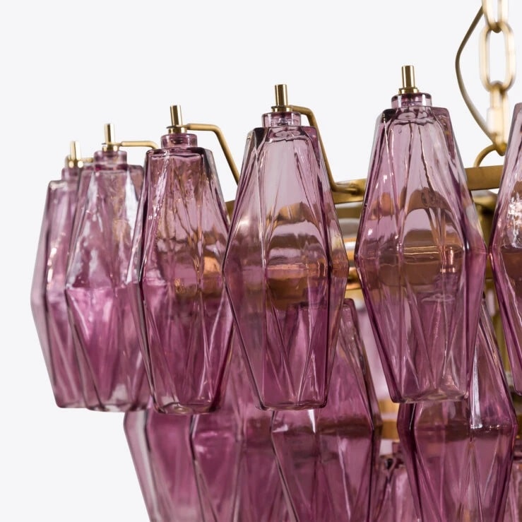 Pure White Lines Asti Chandelier