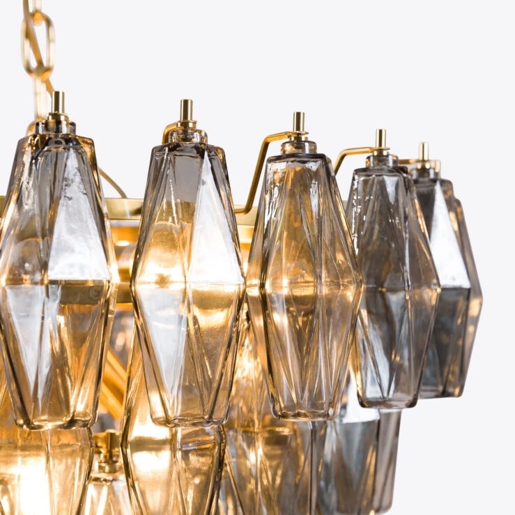 Pure White Lines Asti Chandelier