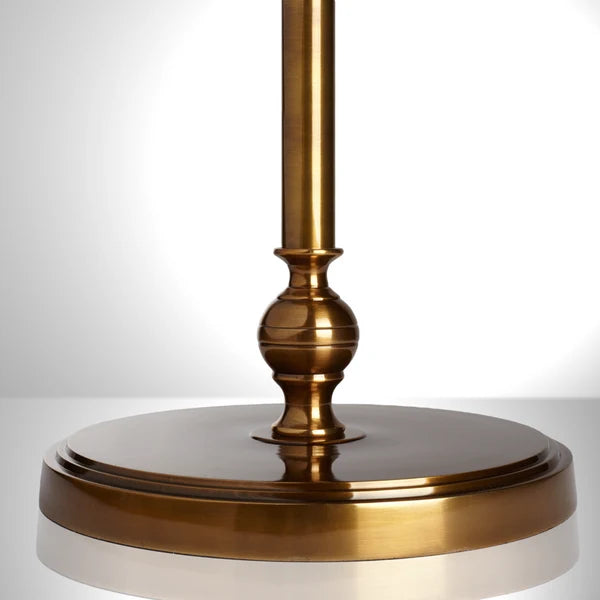 Pooky - Chukka Floor Lamp Base - Antiqued Brass - Without Lampshade