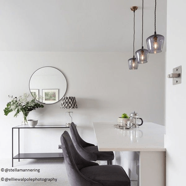 Pooky - Demijohn Pendant Light - Smaller - Grey Blown Glass