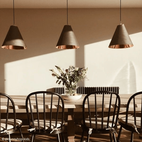 Pooky - Super Stanley Pendant Light - Gunmetal - Copper Interior