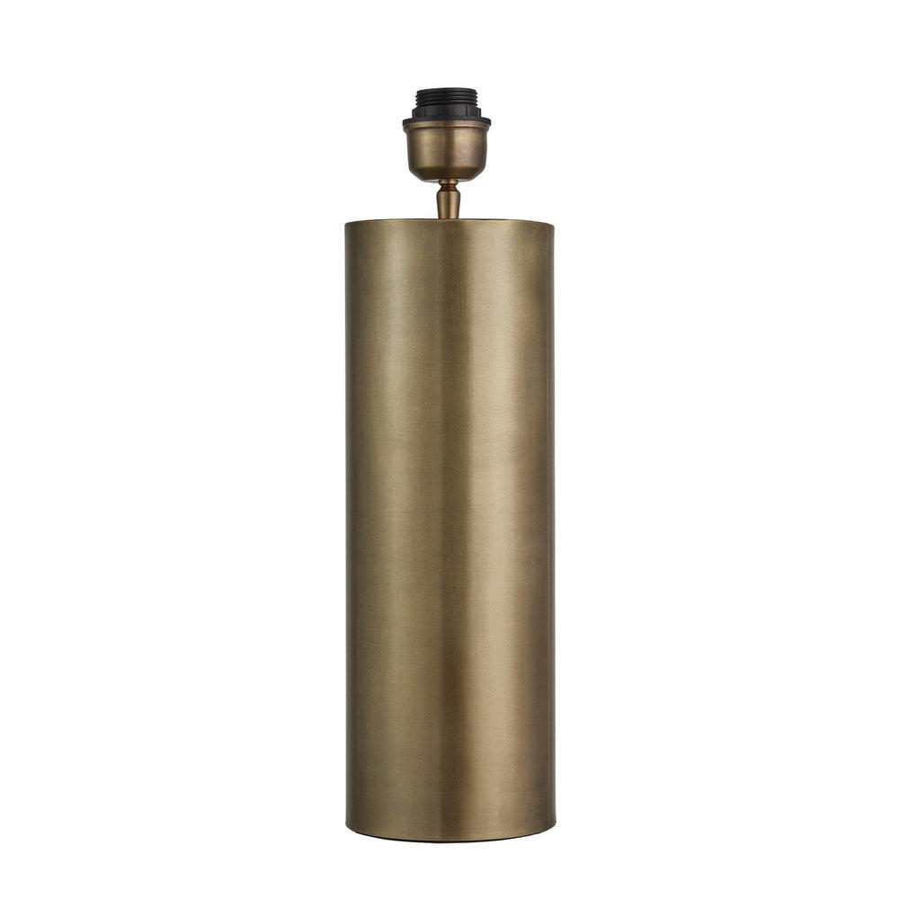 Industville - Pillar Geometric Cylinder Table Lamp - Base Only - Brass