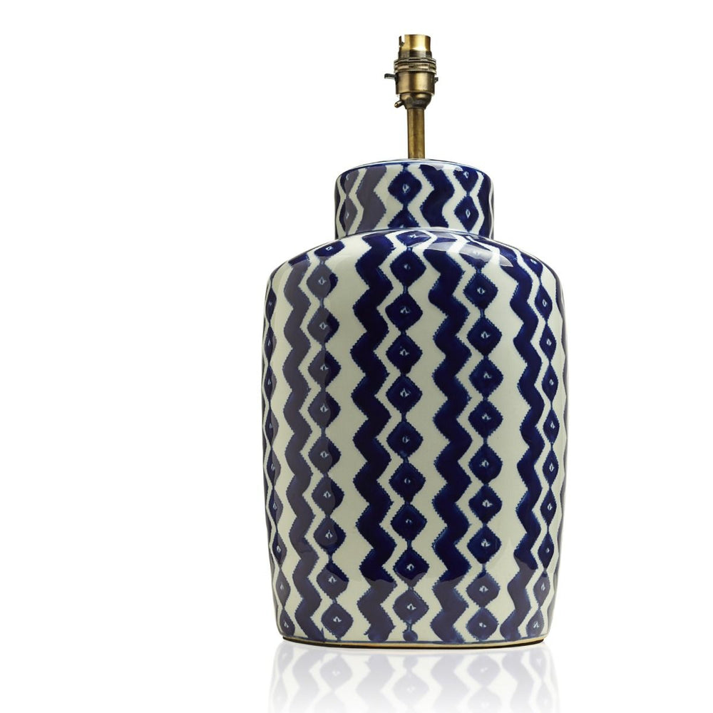 Pooky - Gingembre Table Lamp Base - Blue and White Ceramic