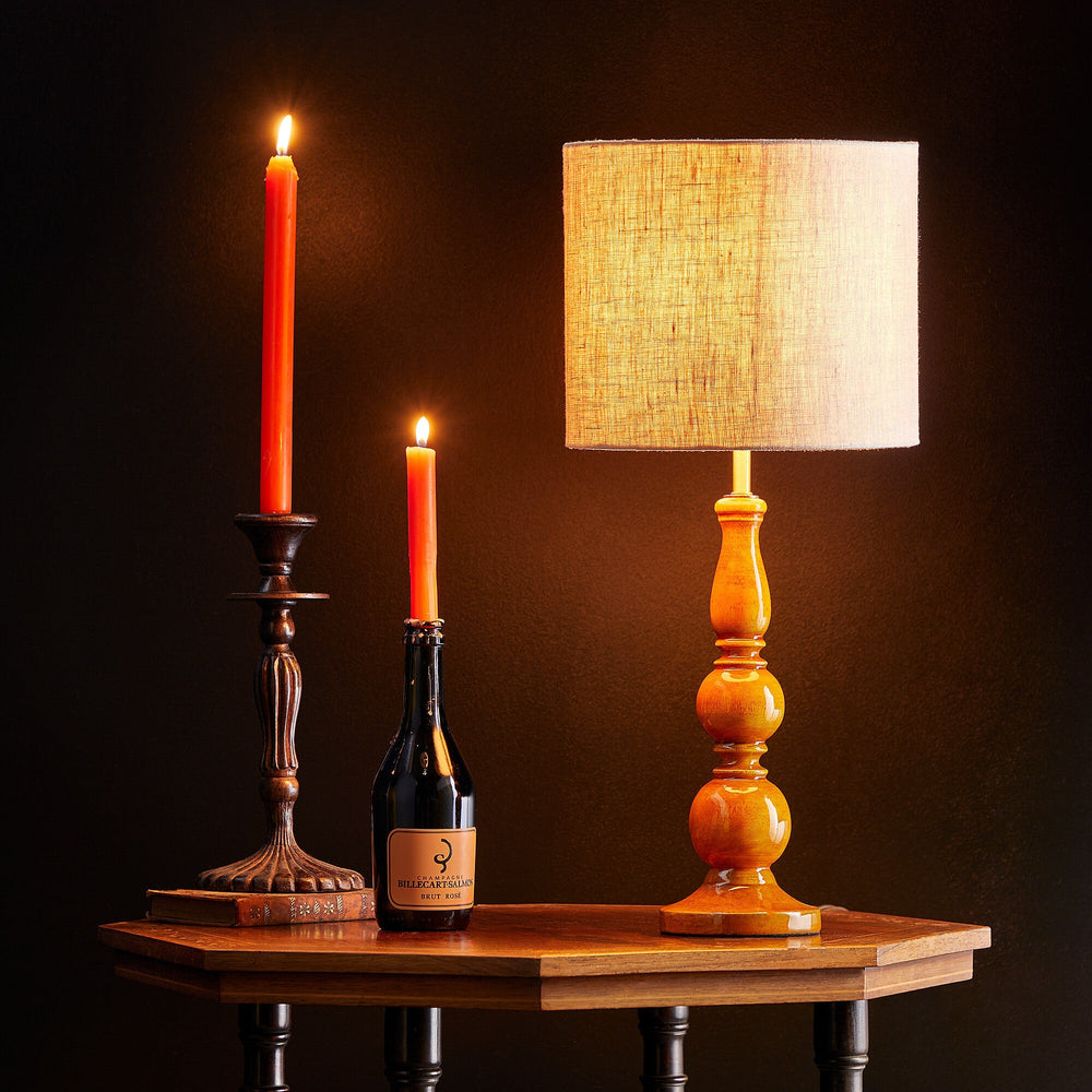 Pooky - Kelpie Table Lamp Base - Saffron Lacquered Wood