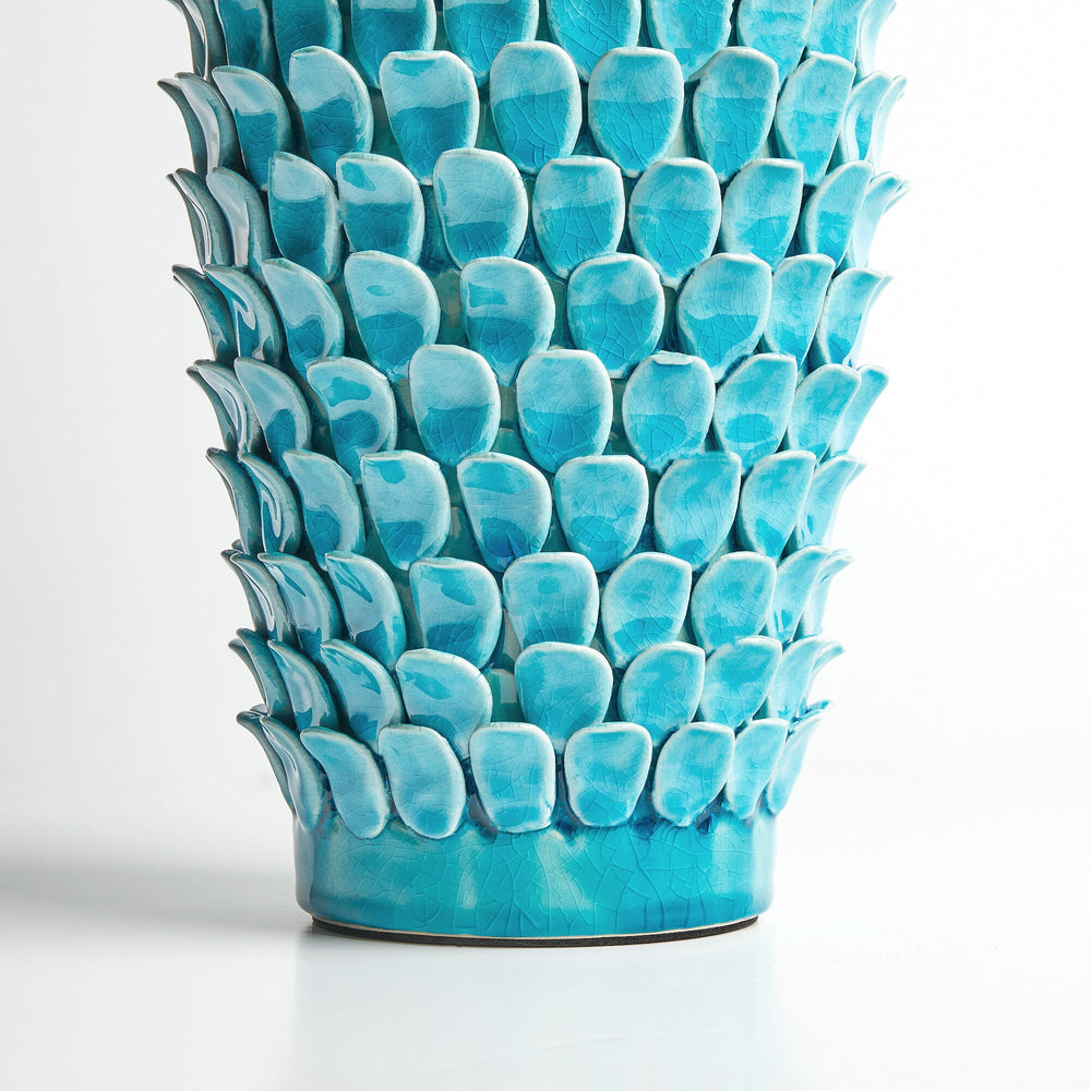 Pooky - Smaller Stucco Table Lamp Base - Turquoise