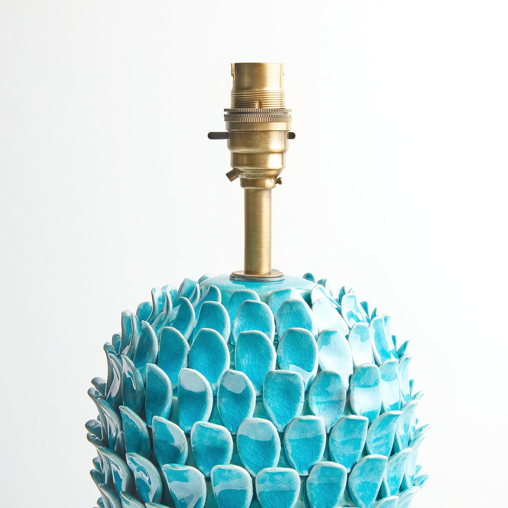 Pooky - Smaller Stucco Table Lamp Base - Turquoise
