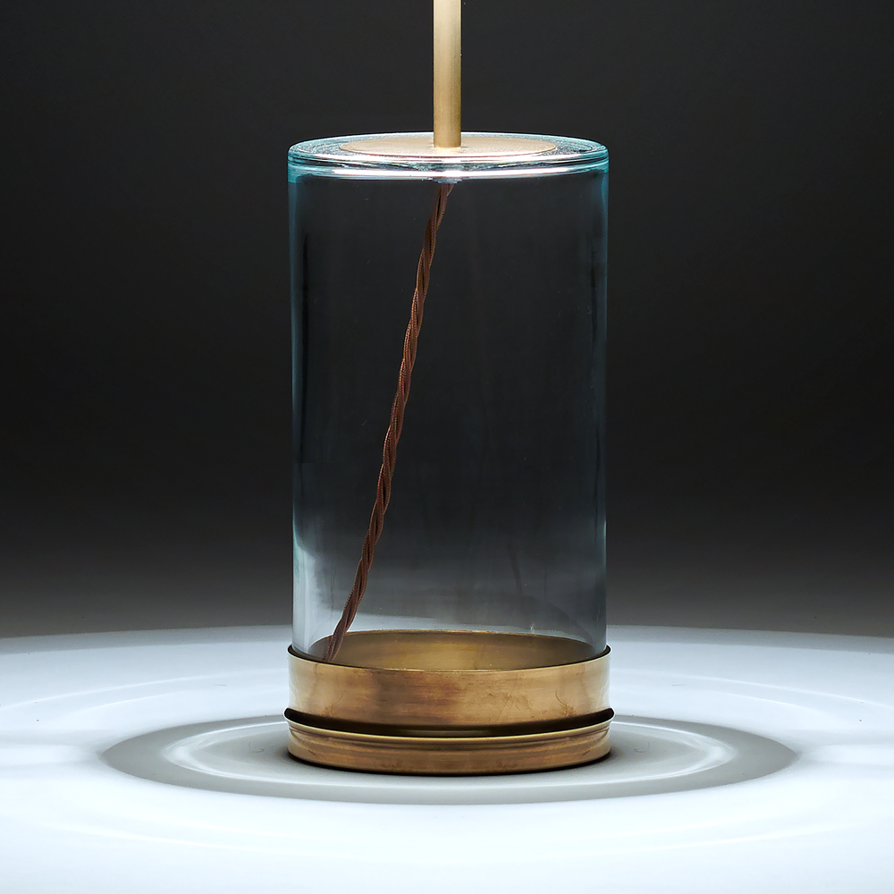 Pooky - Regular Wisteria Table Lamp Base - Brass and Clear Glass