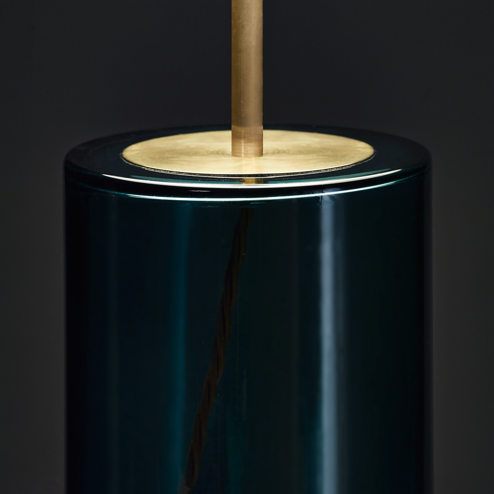 Pooky - Regular Wisteria Table Lamp Base - Bluey Green Glass