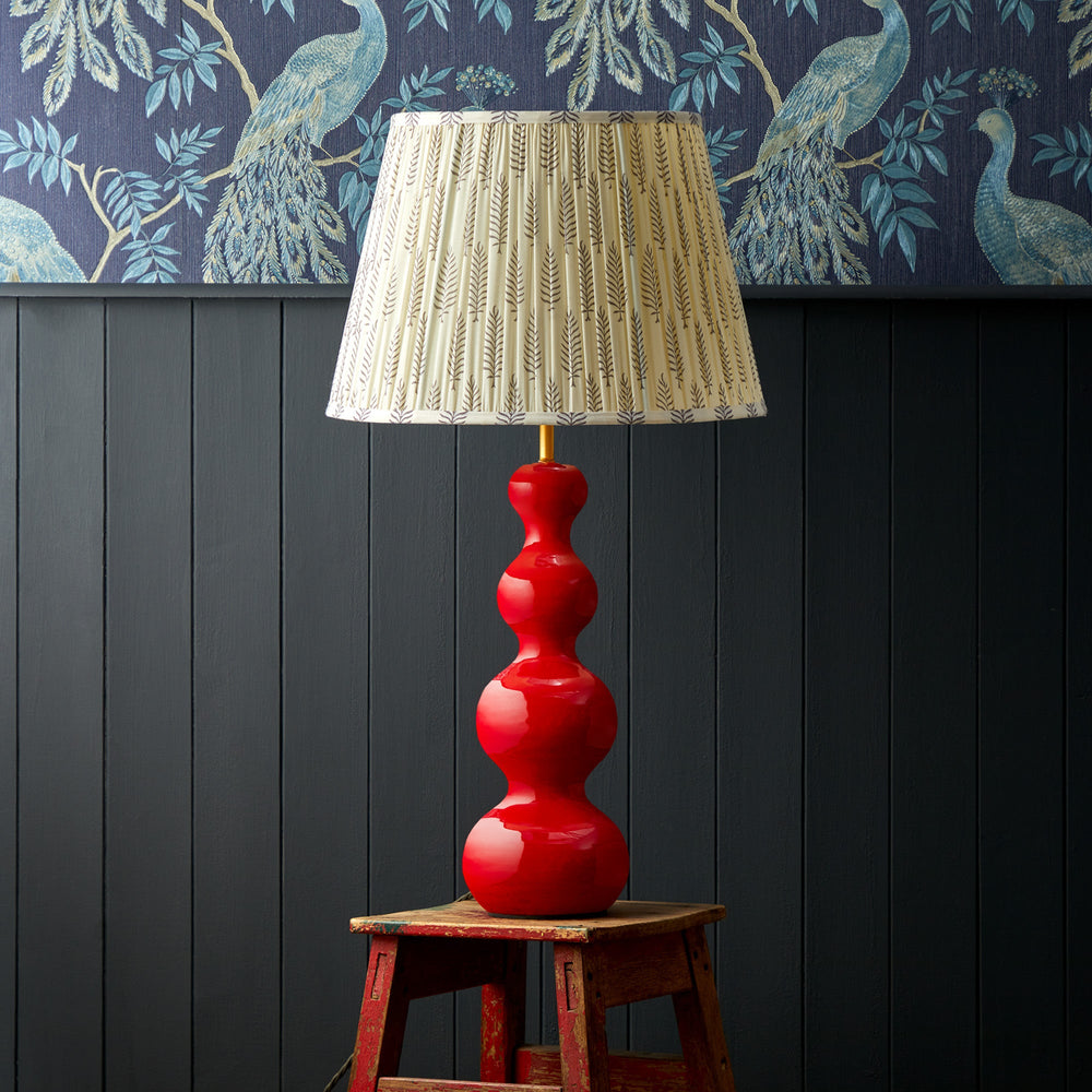 Pooky - Smaller Wobster Table Lamp Base - Red Lacquered Wood