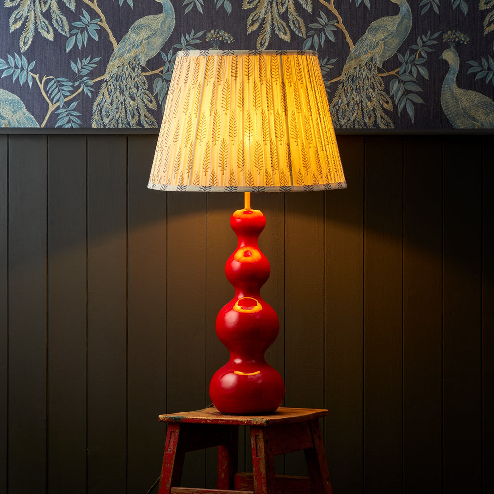 Pooky - Smaller Wobster Table Lamp Base - Red Lacquered Wood