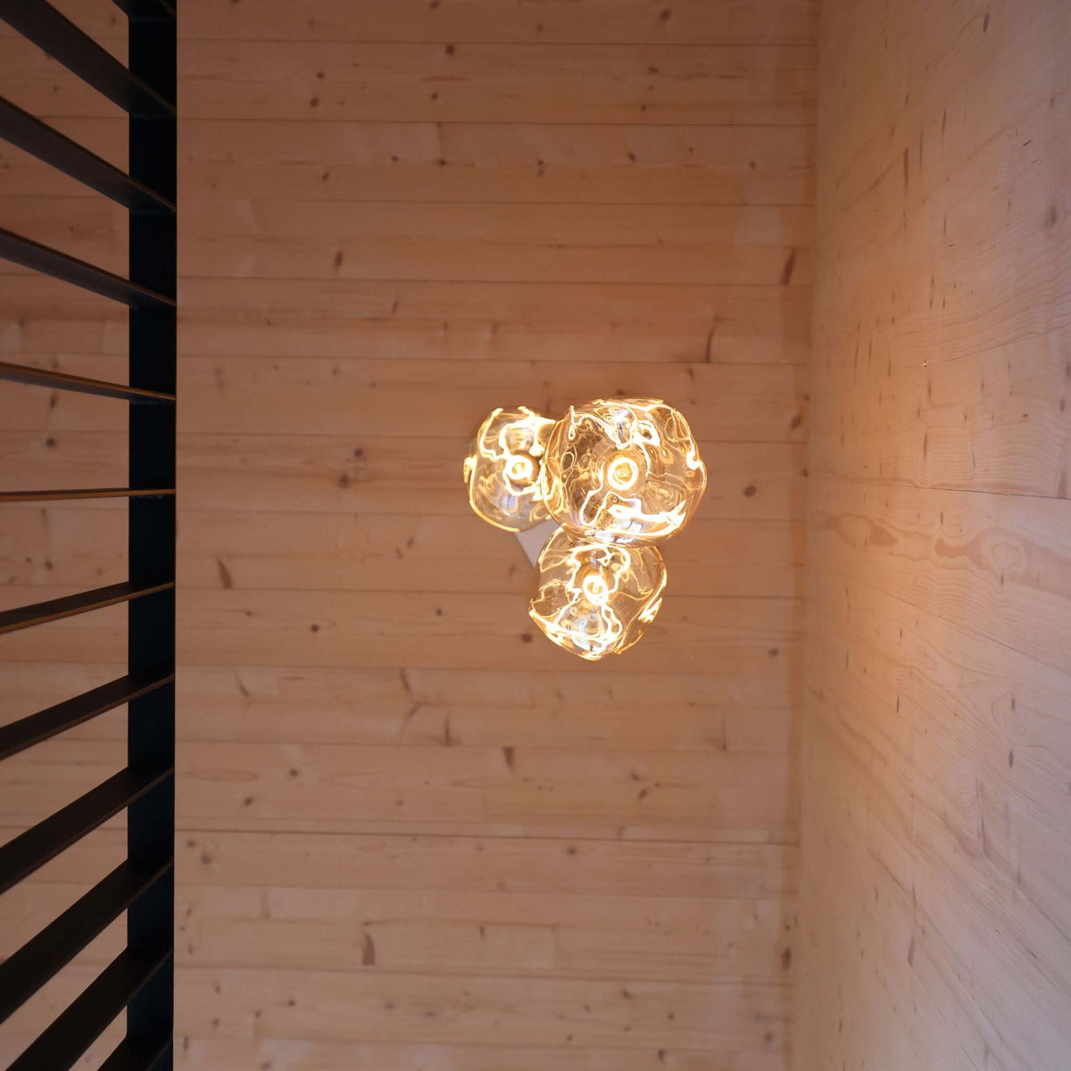 Tala Triple Pendant in Brass + Voronoi III