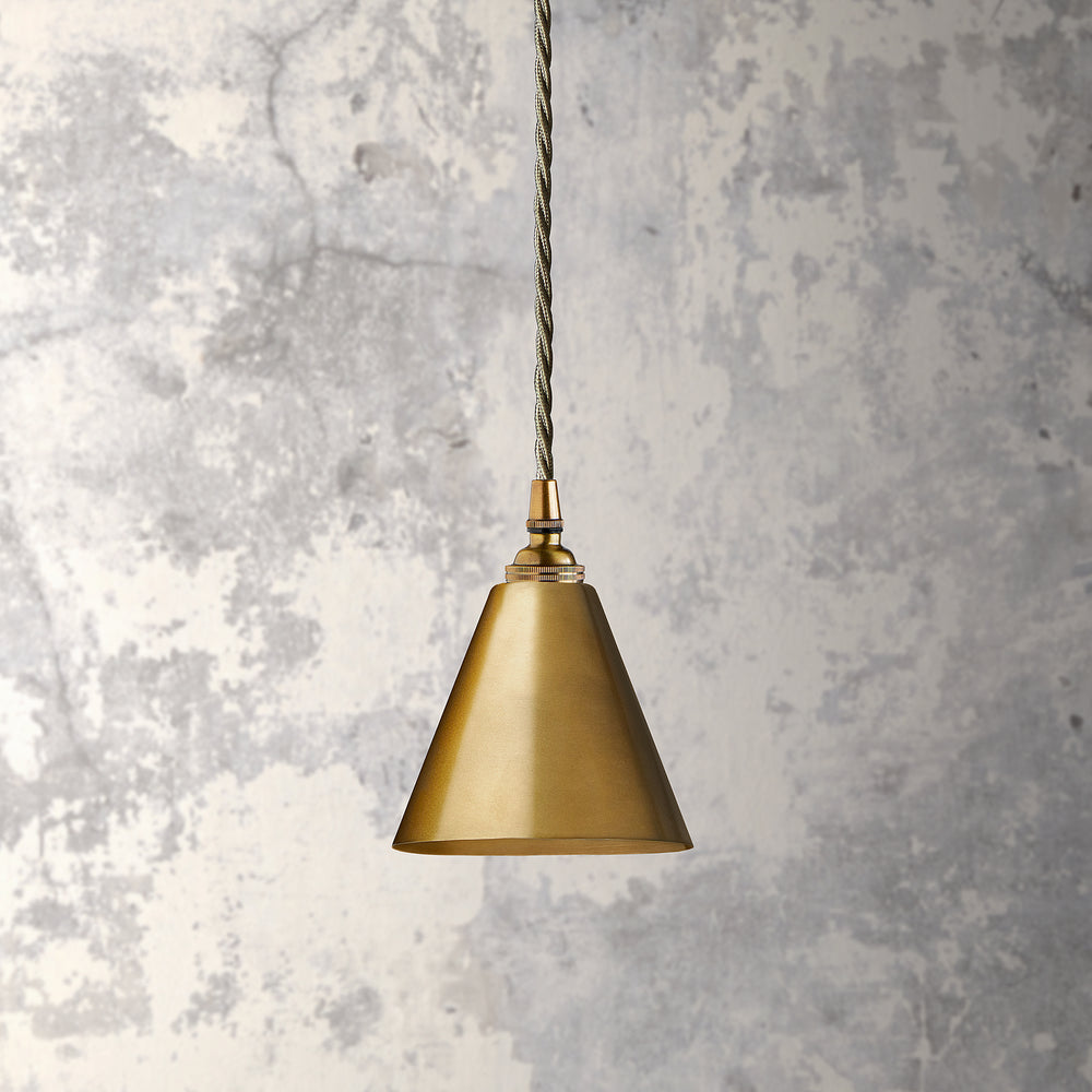 Pooky - Stanlette Pendant Shade - Antique Brass