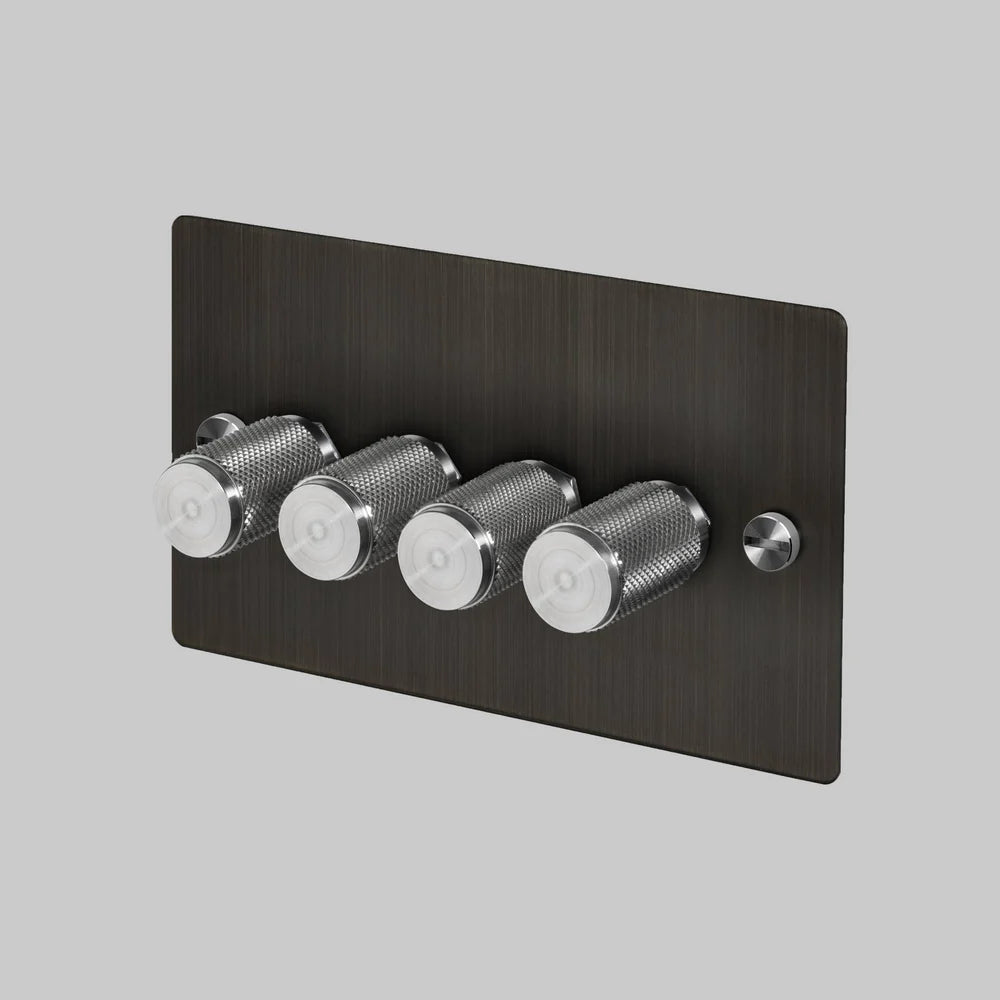 Buster & Punch 4G Dimmer - 120W - Cross - Smoked Bronze Plate - Steel Screws