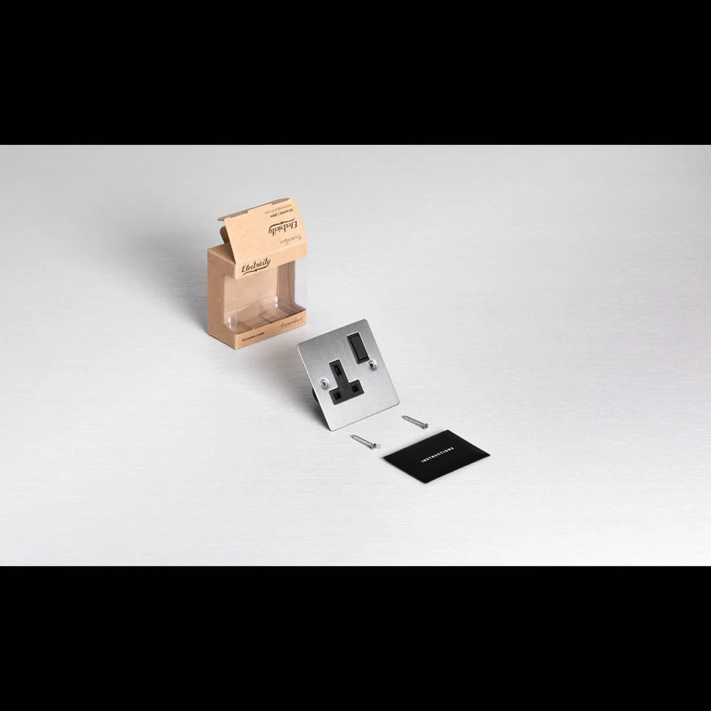 Buster & Punch 1G UK Plug Socket - 1G - Steel