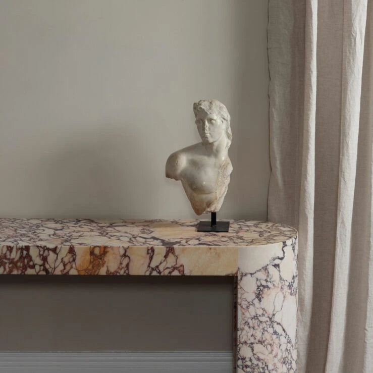 Pure White Lines Riviera Viola Marble Console Table